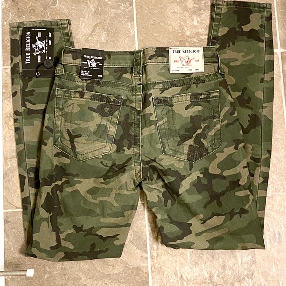 True Religion army green camouflaged Halle super skinny jeans - Picture 5 of 15